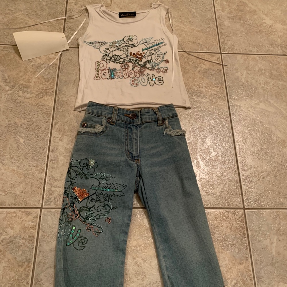 two piece children’s top and jeans